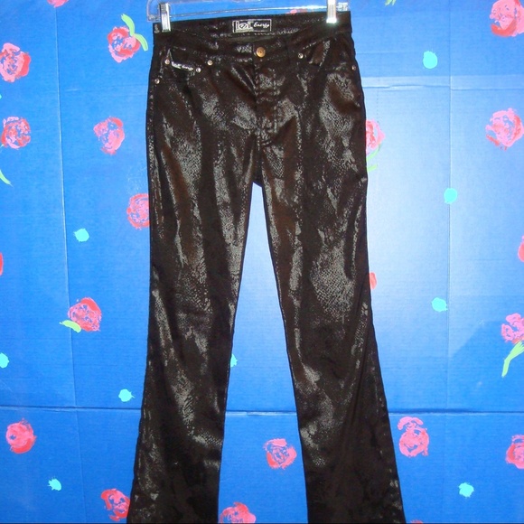 lei Denim - LEI BLACK SNAKE SKIN LOOK JEANS JUNIORS SIZE 3